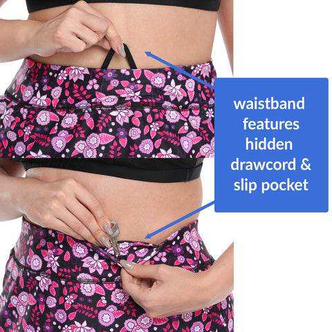 Plus Size Skort Skirt with Bike Shorts and Pockets