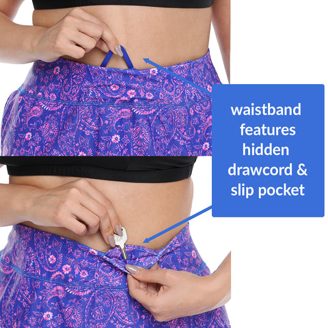 Plus Size Skort Skirt with Bike Shorts and Pockets
