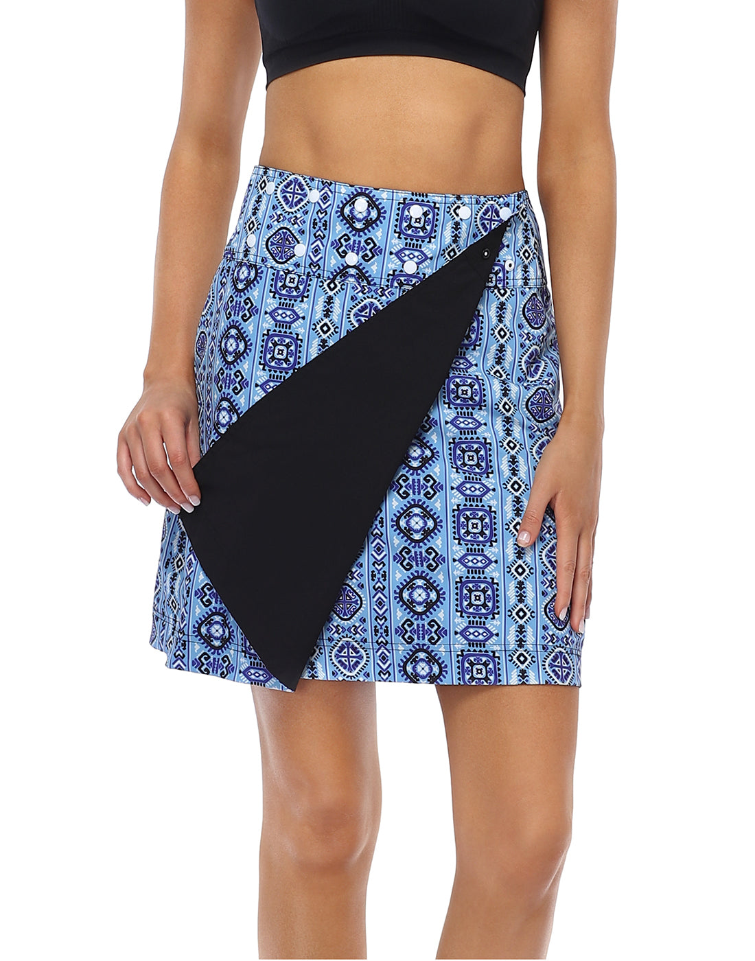Reversible Cover Up Skirt Beach Boho Black in Beach Boho / Black Main image