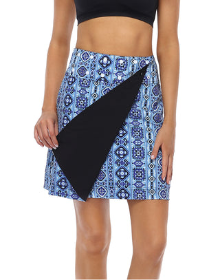 Reversible Cover Up Skirt Beach Boho Black in Beach Boho / Black