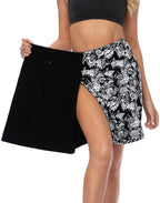 Seashells / Black Reversible Cover Up Skirt