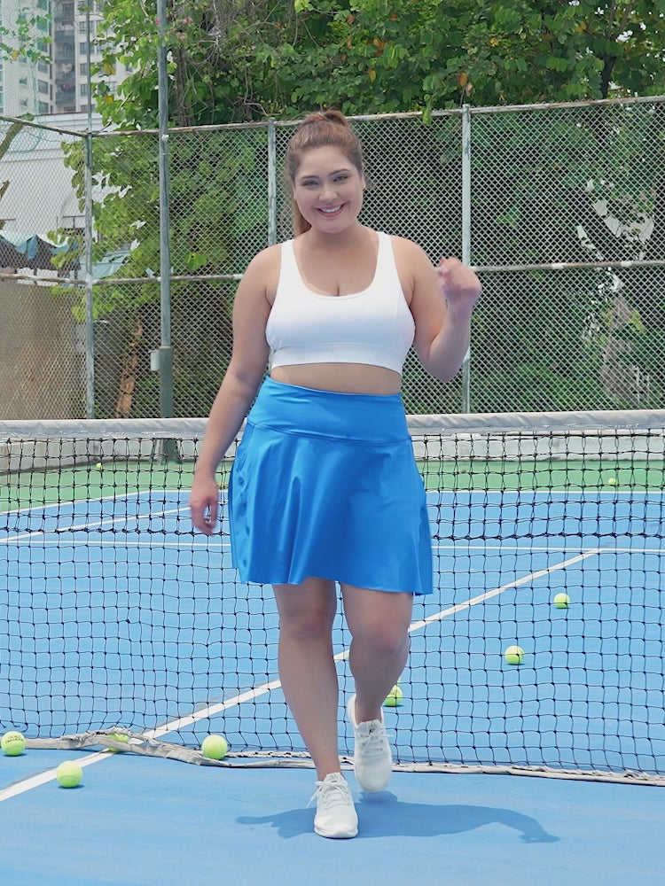 Plus Size Tennis Skort Pleated Golf Skirt with Shorts