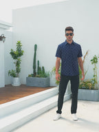 Mens Short Sleeve Button Down Hawaiian Dress Shirt