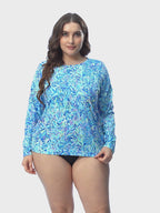 HDE Plus Size Rash Guard for Women UPF 50 Quick Dry Long Sleeve Swim Top