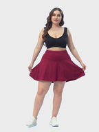 Plus Size Tennis Skort Pleated Golf Skirt with Shorts