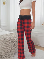 Buffalo Plaid Wide Leg Pajama Pants