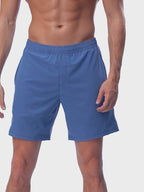 Blue Workout Shorts with Screamin' Eagle Compression Liner 7 inch Inseam