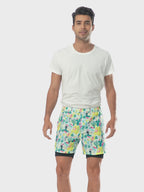 LRD Mens 5" Inseam Swim Trunks with Compression Liner