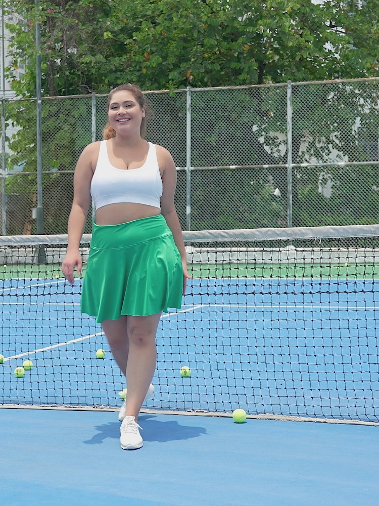 Plus Size Tennis Skort Pleated Golf Skirt with Shorts