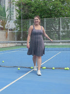 Plus Size Tennis Athletic Workout Dress with Built-in Shorts & Bra