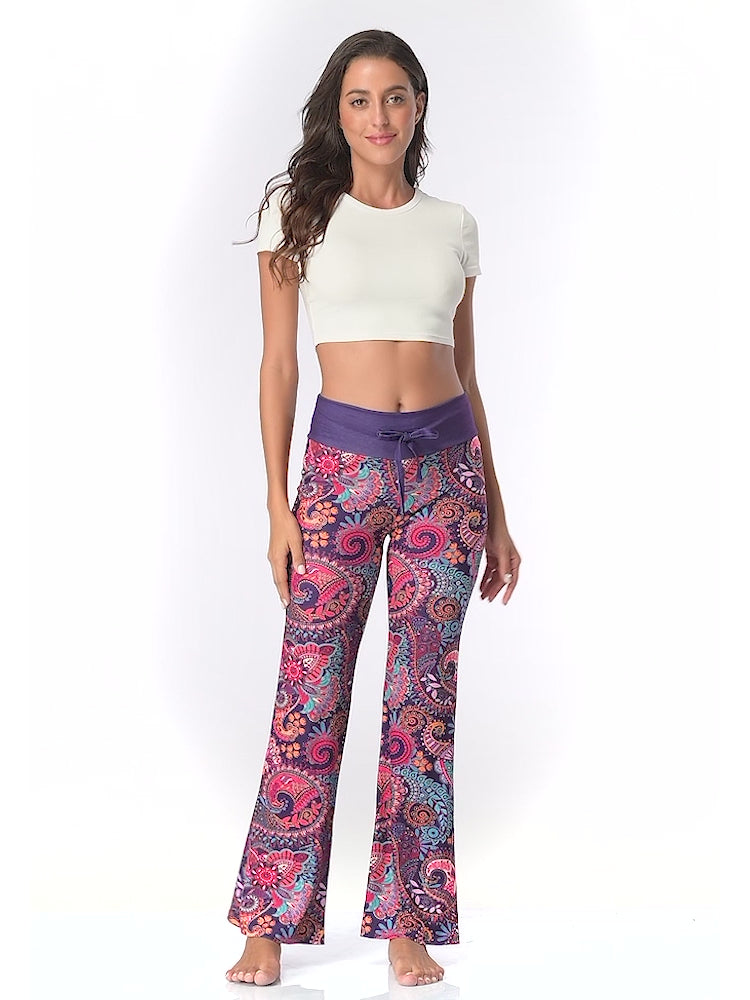 Purple Paisley Wide Leg Pajama Pants