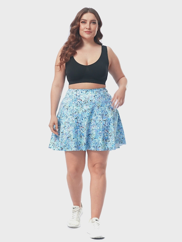 Plus Size Tennis Skort Pleated Golf Skirt with Shorts