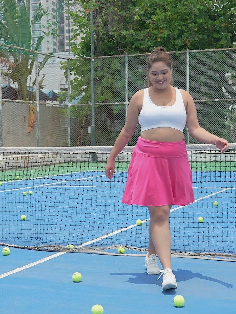 Plus Size Tennis Skort Pleated Golf Skirt with Shorts