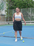 Plus Size Athletic Skort Golf Tennis Skirt with Bike Shorts & Pockets