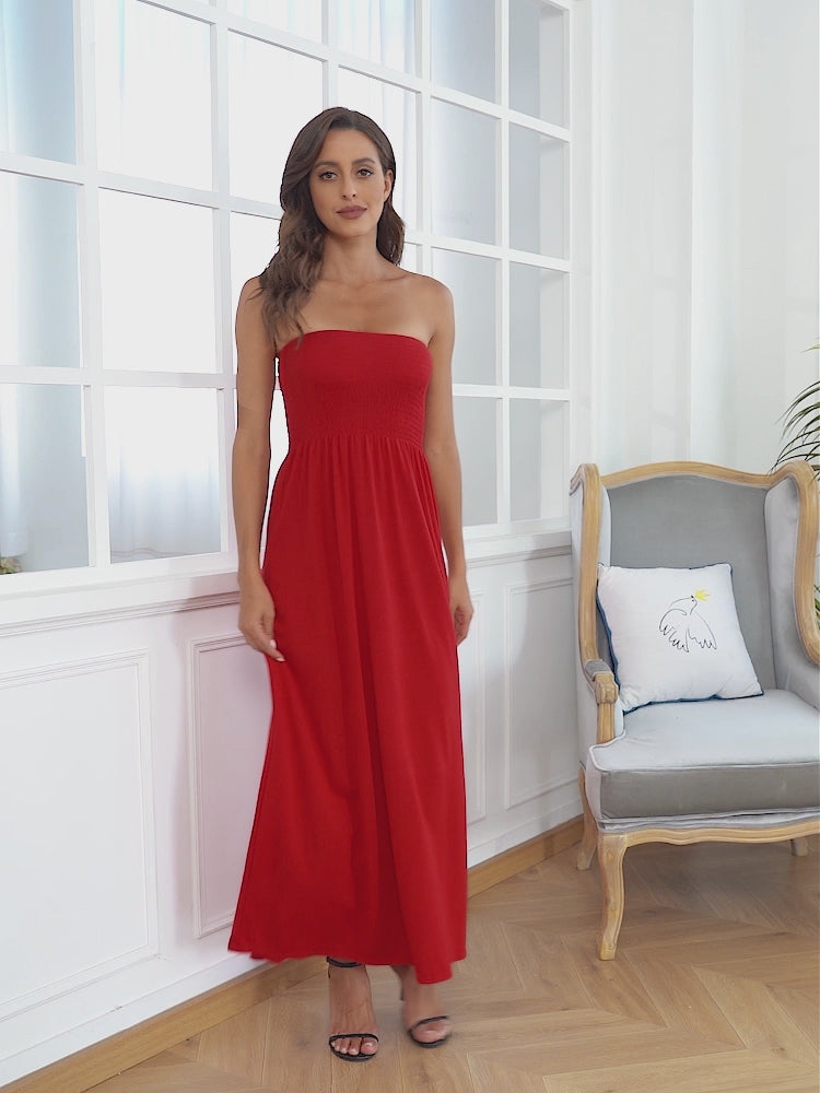 Strapless Summer Maxi Dress