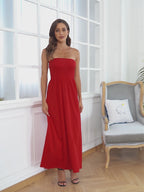 Strapless Summer Maxi Dress