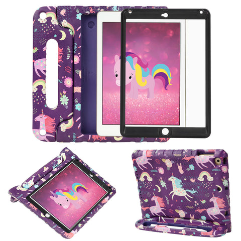 Shockproof Case for iPad 9.7 Inch 5th Gen / 6th Gen (2018/2017) with Built in Screen Protector - Unicorn Print