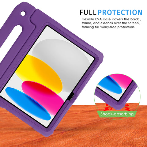 HDE iPad 10th Generation Case for Kids with Built-in Screen Protector Shockproof iPad Cover 10.9 inch