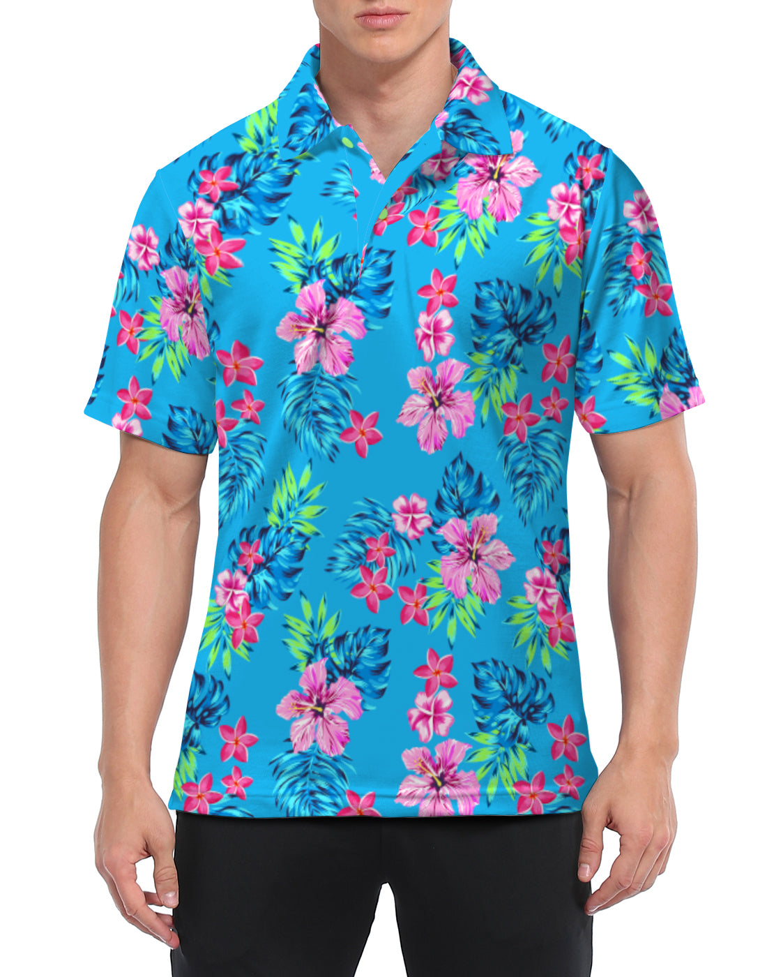 Tropical UPF 50 Golf Polo Short Sleeve in Gettin' Tropical