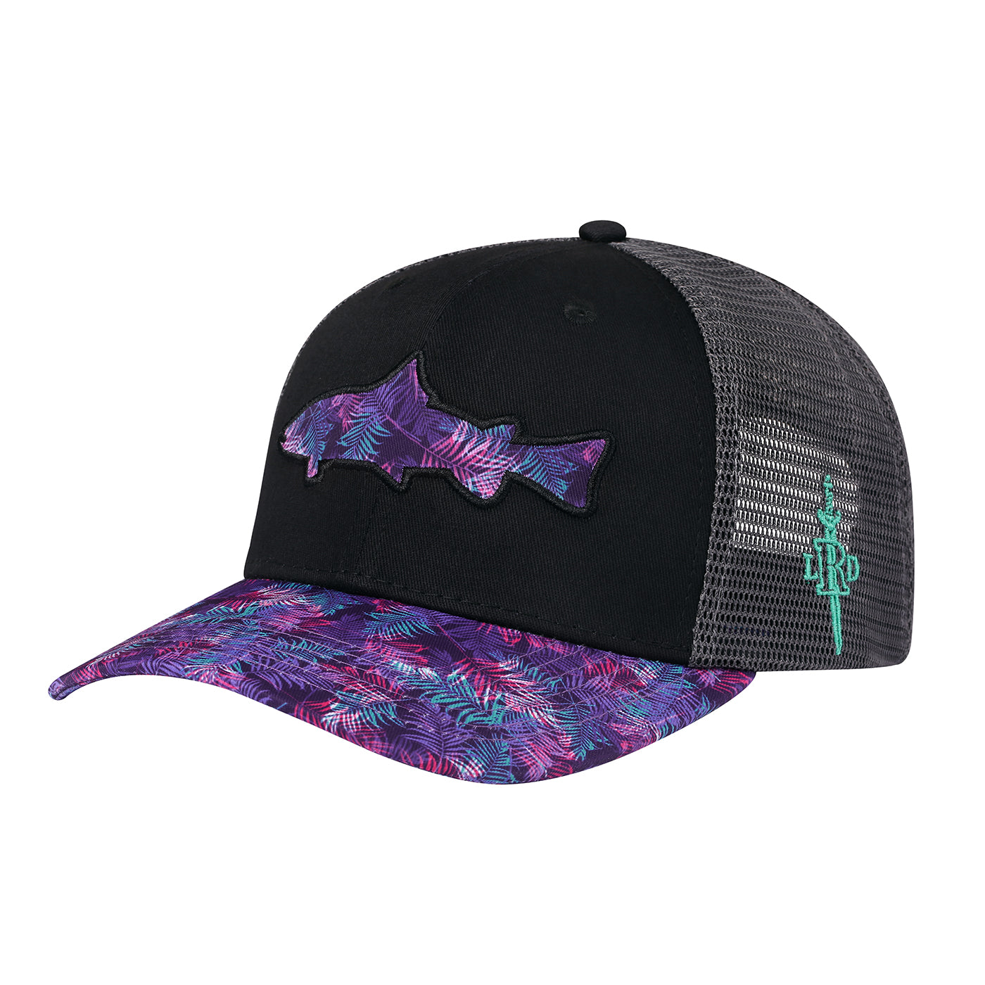 Black Tropical Trout Trucker Hat Main image