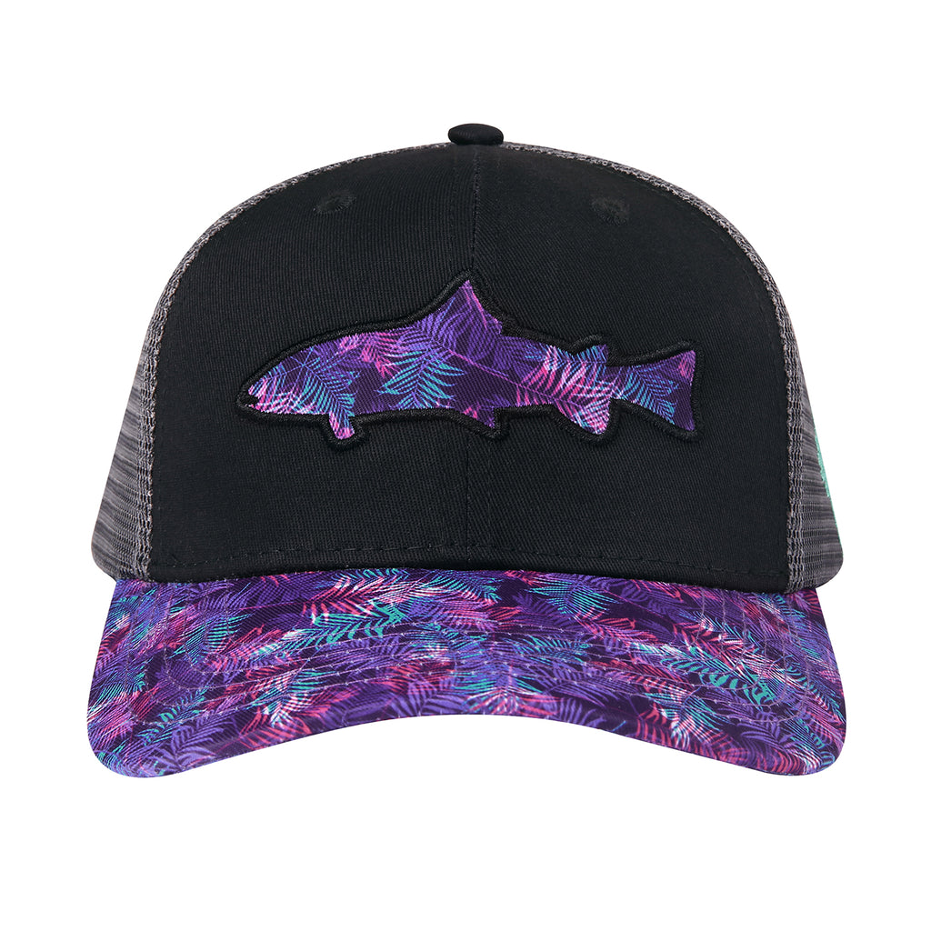 Black Tropical Trout Trucker Hat