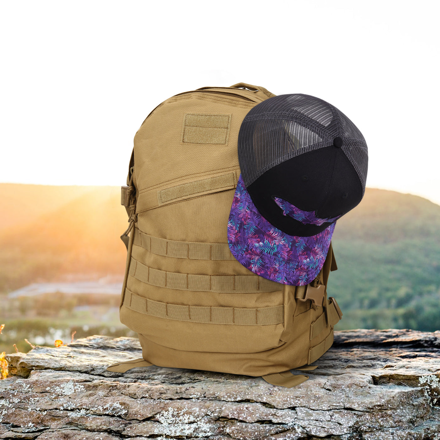 Black Tropical Trout Trucker Hat