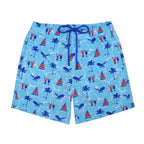 LRD Mens 7" Inseam Swim Trunks with Compression Liner