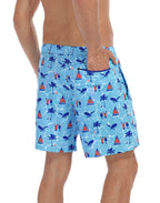 LRD Mens 7" Inseam Swim Trunks with Compression Liner