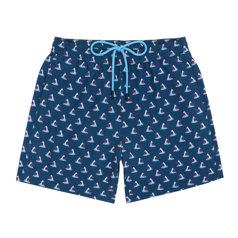 LRD Mens 7" Inseam Swim Trunks with Compression Liner