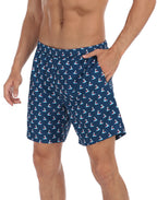 LRD Mens 7" Inseam Swim Trunks with Compression Liner