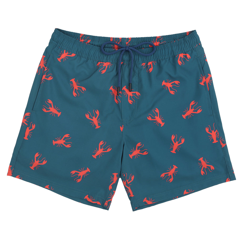 LRD Mens 7" Inseam Swim Trunks with Compression Liner
