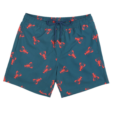LRD Mens 7" Inseam Swim Trunks with Compression Liner