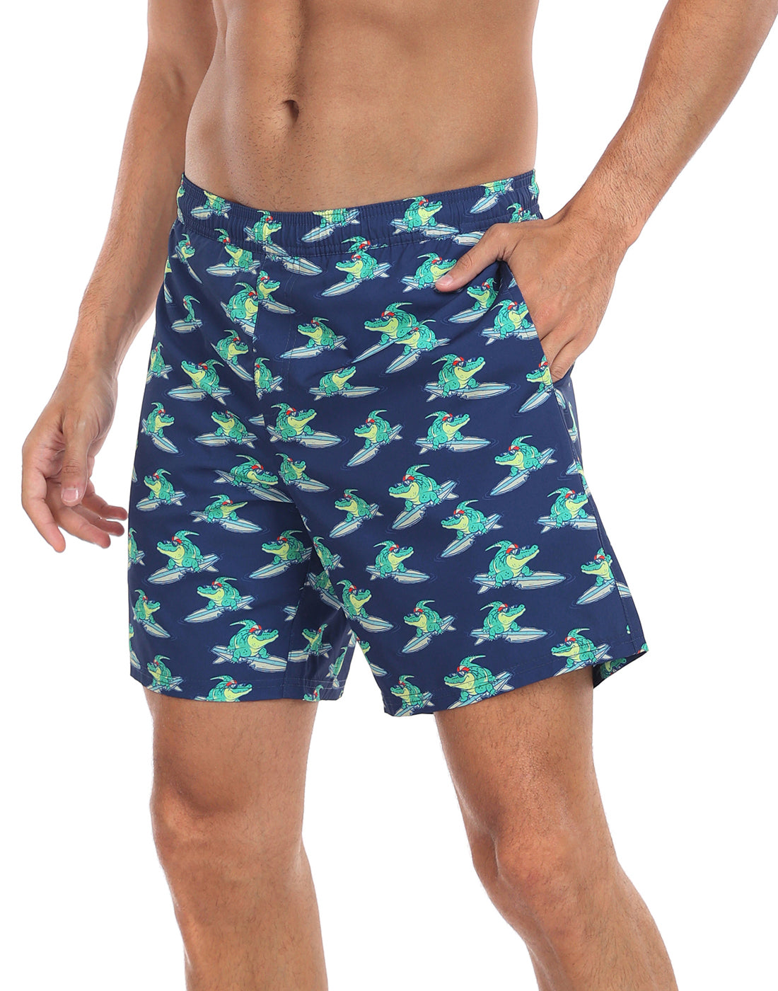 LRD Mens 7" Inseam Swim Trunks with Compression Liner