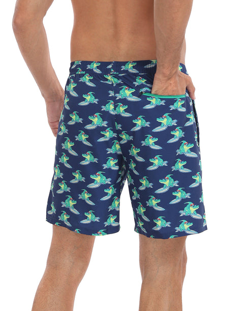 LRD Mens 7" Inseam Swim Trunks with Compression Liner