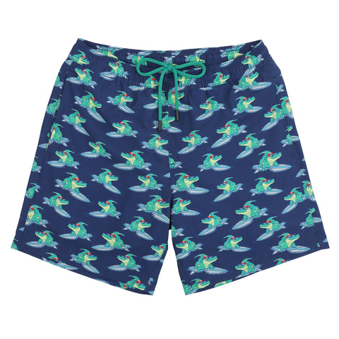 LRD Mens 7" Inseam Swim Trunks with Compression Liner