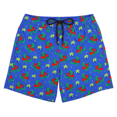 LRD Mens 7" Inseam Swim Trunks with Compression Liner