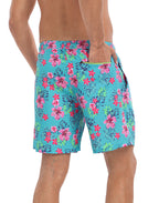 LRD Mens 7" Inseam Swim Trunks with Compression Liner