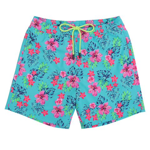 LRD Mens 7" Inseam Swim Trunks with Compression Liner