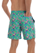LRD Mens 7" Inseam Swim Trunks with Compression Liner