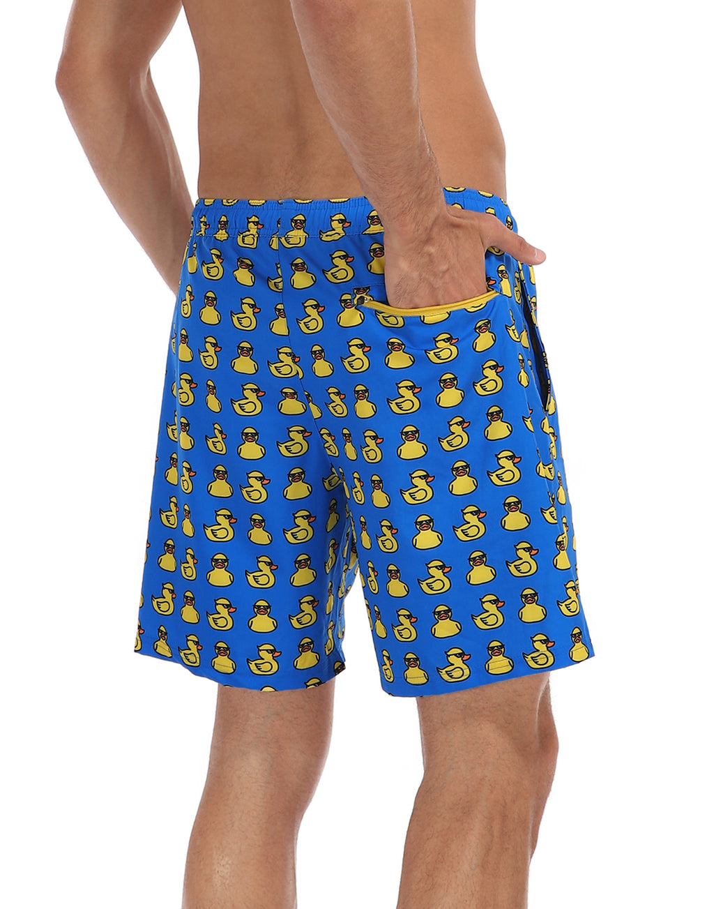 LRD Mens 7" Inseam Swim Trunks with Compression Liner