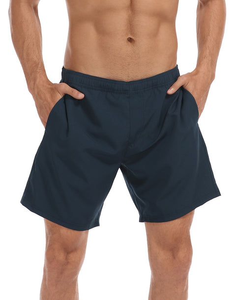LRD Mens 7" Inseam Swim Trunks with Compression Liner