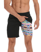 LRD Mens 7" Inseam Swim Trunks with Compression Liner