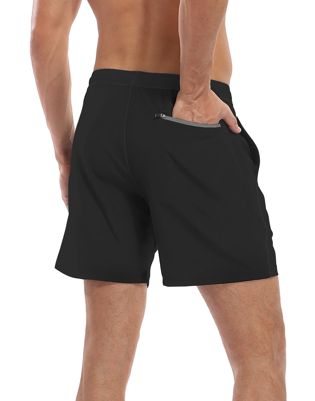 LRD Mens 7" Inseam Swim Trunks with Compression Liner