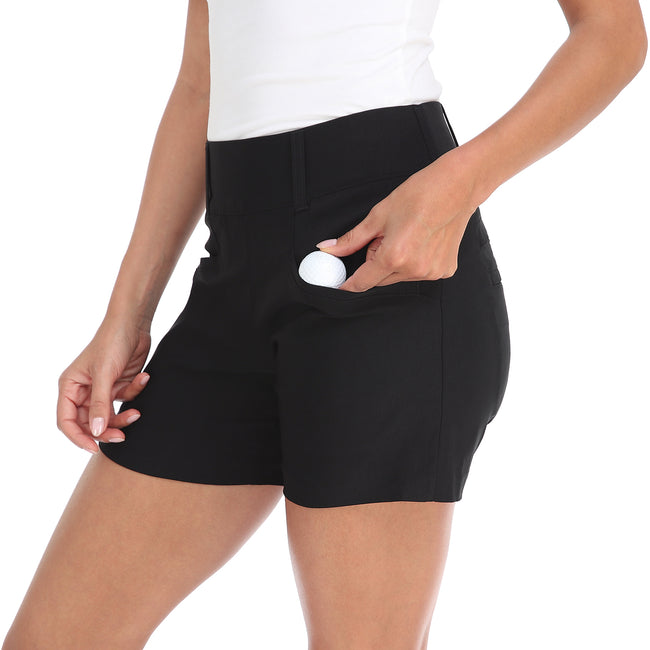Women's Golf Shorts 5" High Waist Pockets – side view