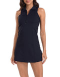 Athletic Zip Up Tennis Dress with Separate Shorts