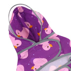 Ducks Purple Dog Raincoat with Clear Hood