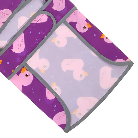 Ducks Purple Dog Raincoat with Clear Hood