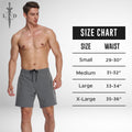 Gray Workout Shorts with Black Compression Liner 7 inch Inseam