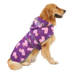 Ducks Purple Dog Raincoat with Clear Hood