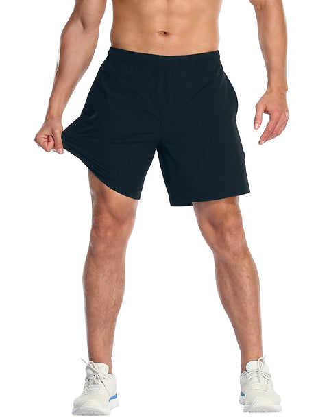 Navy Workout Shorts with 19th Hole Compression Liner 7 inch Inseam
